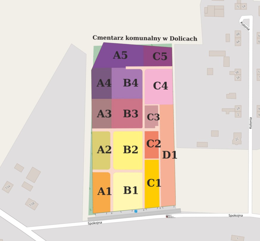 Mapa cmentarza