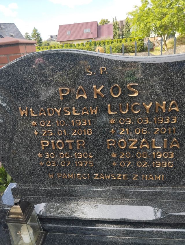 Grób LUCYNA PAKOS
