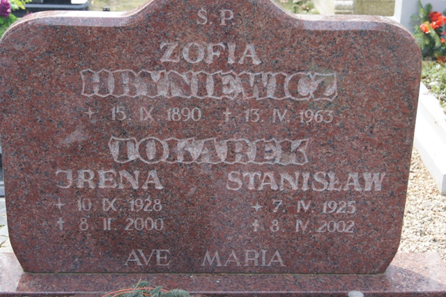 Zofia HRYNIEWICZ 1890 Dolice - Grobonet - Wyszukiwarka osób pochowanych