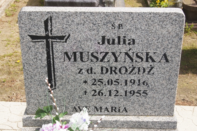 Julia MUSZYŃSKA 1916 Dolice - Grobonet - Wyszukiwarka osób pochowanych