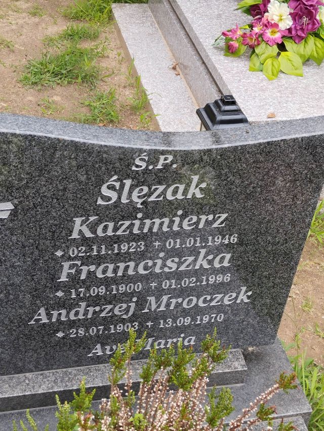 Kazimierz ŚLĘZAK 1923 Dolice - Grobonet - Wyszukiwarka osób pochowanych