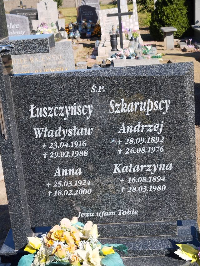 Anna ŁUSZCZYŃSKA 1924 Dolice - Grobonet - Wyszukiwarka osób pochowanych